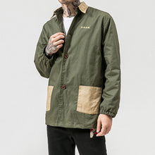 Load image into Gallery viewer, Vintage Print Color Contrast Jacket
