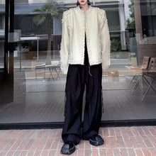 Load image into Gallery viewer, Raw-edge Loose Collarless Blazer
