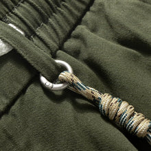Load image into Gallery viewer, Heavyweight Cotton Rivet Detail Drawstring Curved Wide-leg Trousers

