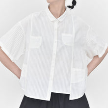 Load image into Gallery viewer, Women's Casual Retro Striped Short-sleeved Shirt
