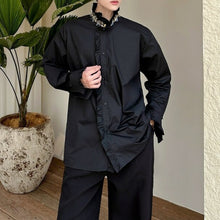 Load image into Gallery viewer, French Diamond Sequin Ruffle Patchwork Shirt

