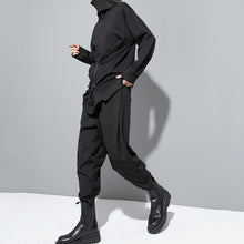 Load image into Gallery viewer, Stand Collar Zipper Loose Irregular Sweatshirt
