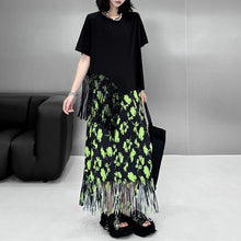 Load image into Gallery viewer, Heavy Tassel Round Neck Loose T-Shirt
