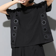 Load image into Gallery viewer, Spliced Ring Irregular T-shirt
