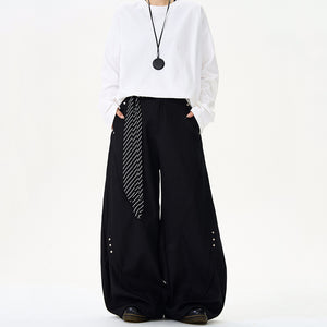 American Retro Rivet Stitching Deconstructed Scimitar Pants