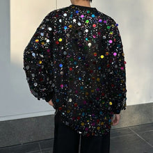 Load image into Gallery viewer, Crew Neck Colorful Sequined Sweatshirt
