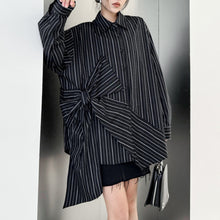 Load image into Gallery viewer, Striped Loose POLO Collar Shirt

