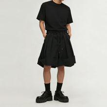 Load image into Gallery viewer, Japanese Style Casual Drawstring Pleated Cargo Shorts
