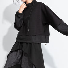 Load image into Gallery viewer, Fake Two-piece Stand-up Collar Casual Sweatshirt
