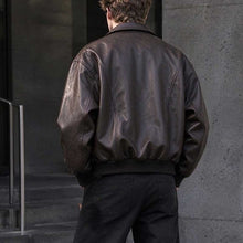 Load image into Gallery viewer, Leather Retro Loose-fitting Lapel Jacket
