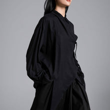 Load image into Gallery viewer, Retro Irregular Side Button Top Shirt
