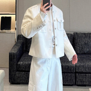 Stand Collar Wool Casual Work Jacket