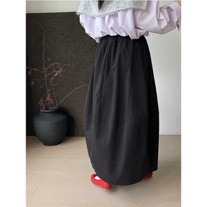 Elastic Waist Loose Casual Long Skirt