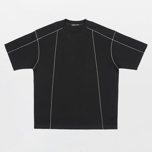 Topstitched Crew Neck Loose T-shirt