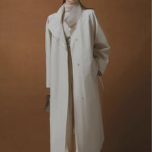 Load image into Gallery viewer, Simple Silhouette Stand Collar Tencel Drape Lace-up Jacket
