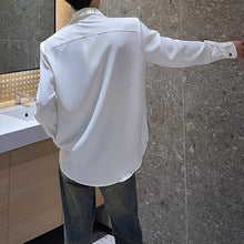 Load image into Gallery viewer, Solid Color Loose Casual Padded Shoulder Shirt
