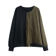 Load image into Gallery viewer, Women's Asymmetrical  Colorblock Loose Sweatshirt
