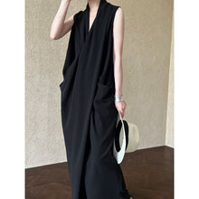 Load image into Gallery viewer, V-neck Sleeveless Twist-waist Dress
