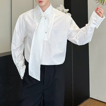 Load image into Gallery viewer, Tie-Panel Drape Casual Shirt
