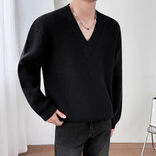 Load image into Gallery viewer, V-neck Pullover Knit Sweater
