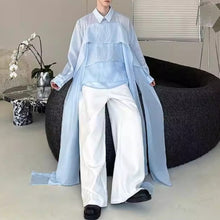 Load image into Gallery viewer, Long Ribbon Layered Loose Shirt
