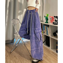 Load image into Gallery viewer, Vintage Corduroy Cargo Wide-leg Pants
