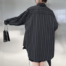 Load image into Gallery viewer, Striped Loose POLO Collar Shirt
