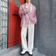 Load image into Gallery viewer, Lapel Casual Sequined Tassel Blazer
