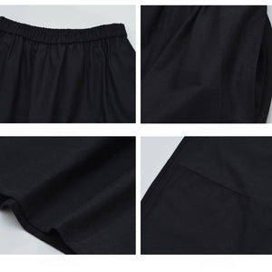 Black Bud A-line Skirt