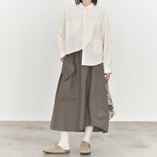 Load image into Gallery viewer, Japanese Asymmetrical Retro Striped Color-blocked Shirt
