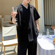 Load image into Gallery viewer, Summer Hollow Cuban Collar Loose Shirt
