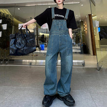 Load image into Gallery viewer, Loose Retro Wide-leg Workwear Denim Overalls
