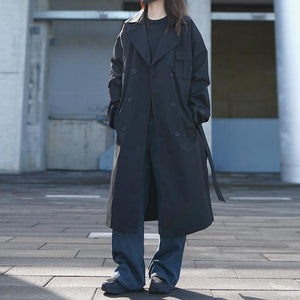Black Knee-length Trench Coat