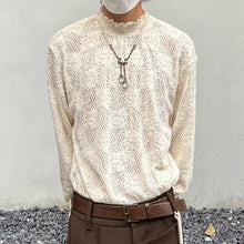 Load image into Gallery viewer, Retro Lace Openwork Mock Neck Shirt
