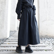 Load image into Gallery viewer, Black Bud A-line Skirt
