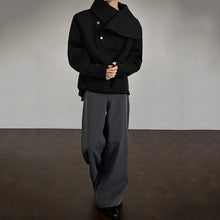 Load image into Gallery viewer, Asymmetrical Button-down Collar Windproof Sweatshirt
