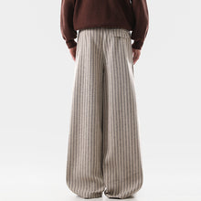 Load image into Gallery viewer, American Loose Striped Wide-leg Tweed Pants
