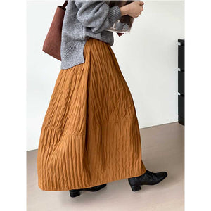 High-waisted Flower Bud Lantern Skirt