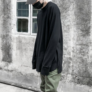 Mid-length Loose Split Hem Bottoming Shirt