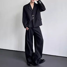 Load image into Gallery viewer, Metal Buckle Shoulder Padded Loose Suit Jacket
