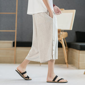 Button Loose Casual Harem Pants