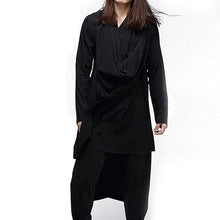 Load image into Gallery viewer, Vintage Cotton and Linen Loose Meditation Cape Jacket Harem Pants Two-piece Set
