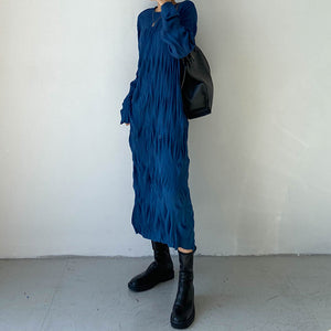 Round Neck A-line Loose Long Skirt