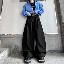 Load image into Gallery viewer, Scimitar Button Loose Casual Wide-leg Pants
