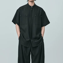 Load image into Gallery viewer, Summer Stand-up Collar Draped Shirt
