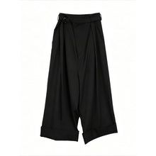 Load image into Gallery viewer, Japanese Drop Shoulder Short Sleeve Draped Loose Wide Leg Trousers Two-piece Set
