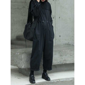 Simple Tooling Casual Loose Jumpsuit