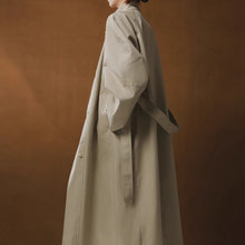 Load image into Gallery viewer, Simple Silhouette Stand Collar Tencel Drape Lace-up Jacket
