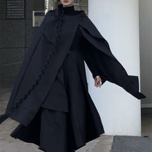 Load image into Gallery viewer, Dark Cape Two-way Wear Irregular Cape Skirt
