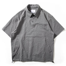 Load image into Gallery viewer, Textured Japanese Style Lapel Polo Shirt
